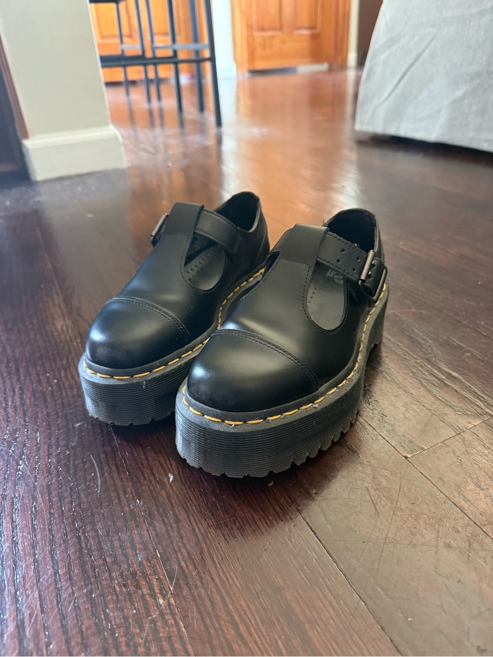 Dr. Martens black mary jane platform shoes